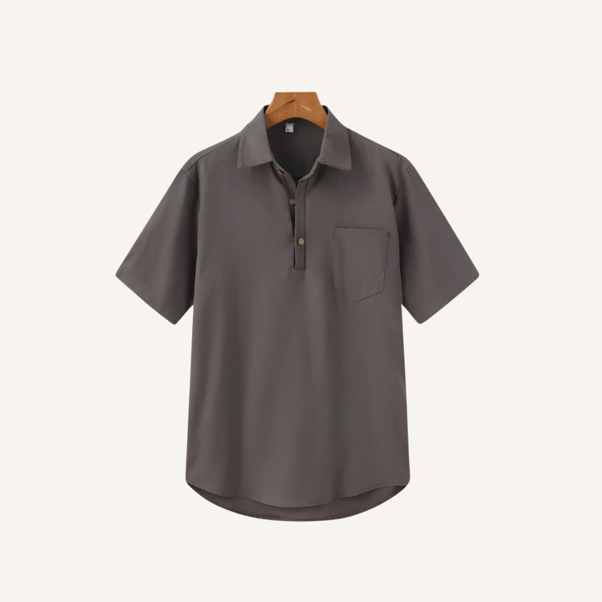 Linen Polo Shirt - Casablanca grey