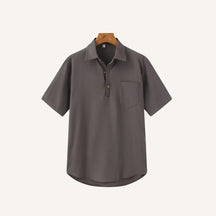 Linen Polo Shirt - Casablanca grey