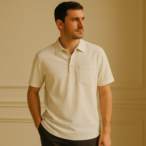 Linen Polo Shirt - Casablanca beige