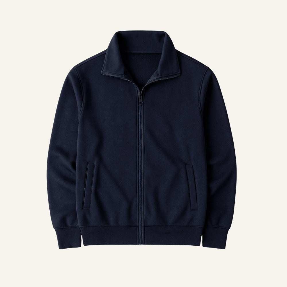 Mens High-Collar Jacket - Cleveland Navy Blue