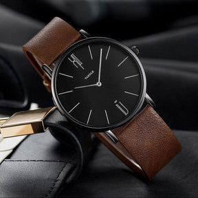 Relogio de Couro pulseira marrom Old Money Civano 