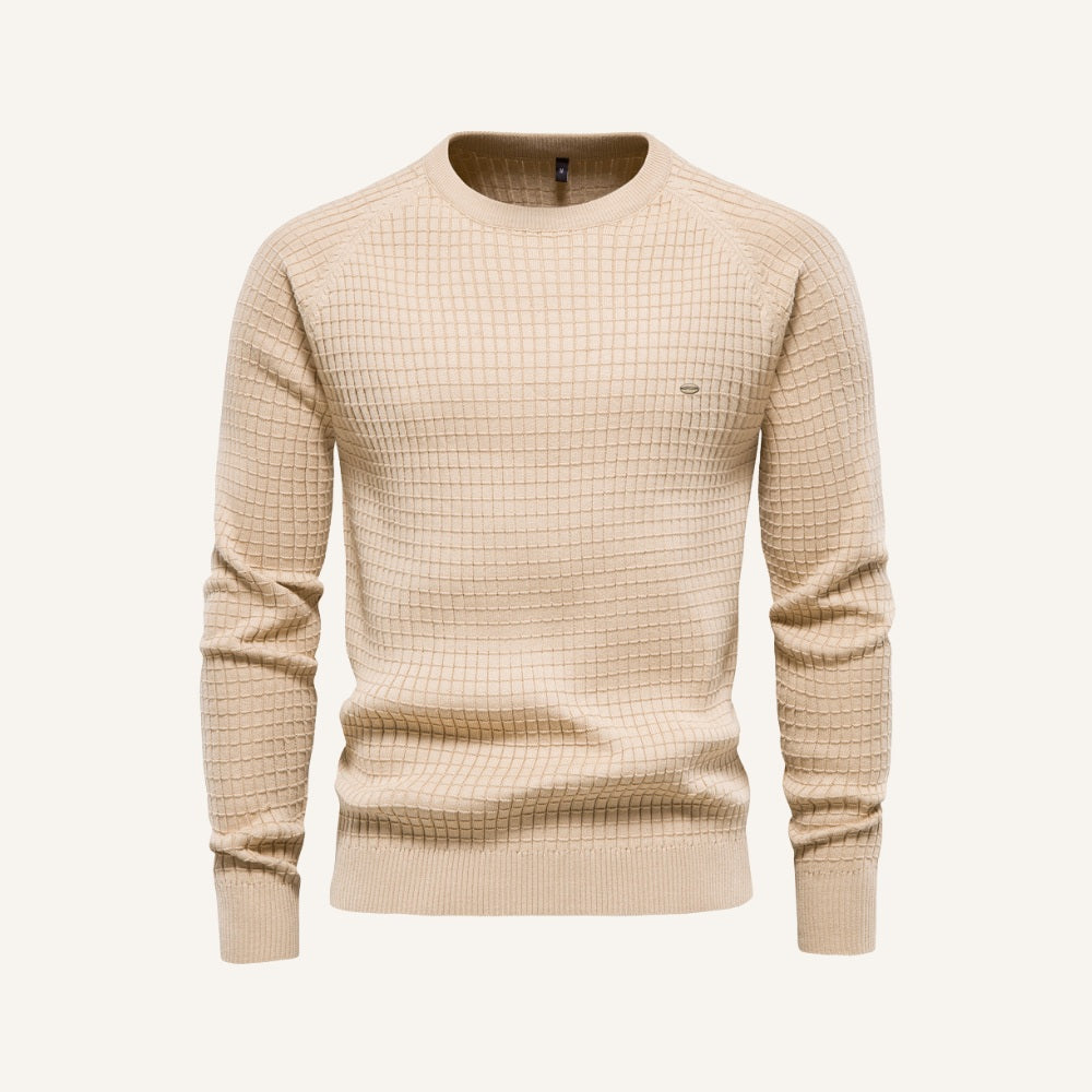 Sueter Masculino Pesson Nollan Texturizado Bege